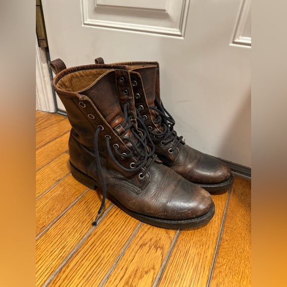 Frye Veronica leather lace up combat boots - Picture 3 of 16